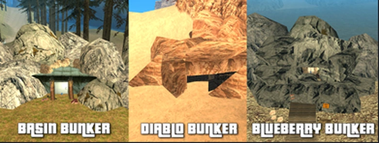 Übersicht der drei Bunker Basin, Diablo und Blueberry