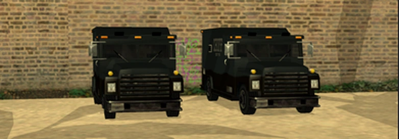 Zwei Securicar-Geldtransporter